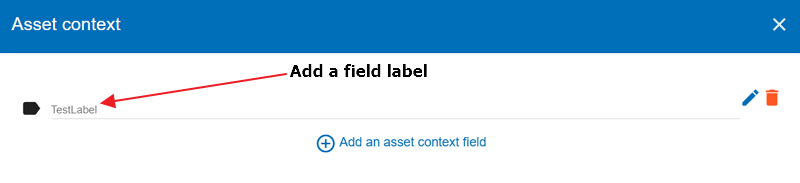 Asset Context -edit labels