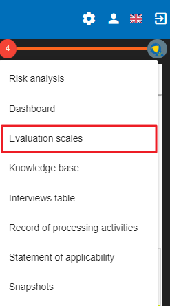 Evaluation Scale Context Menu