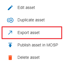 Export Asset