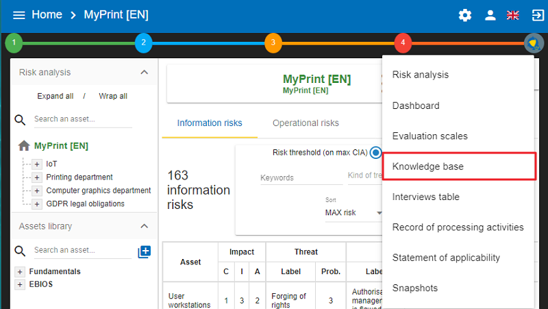 Knowledge Base Menu