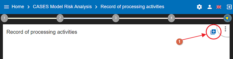 Record of processing activity